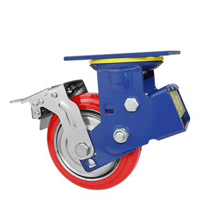 Heavy Duty Trolley Dobbeltfjeder st&oslash;dabsorberende drejeled med bremsehjul