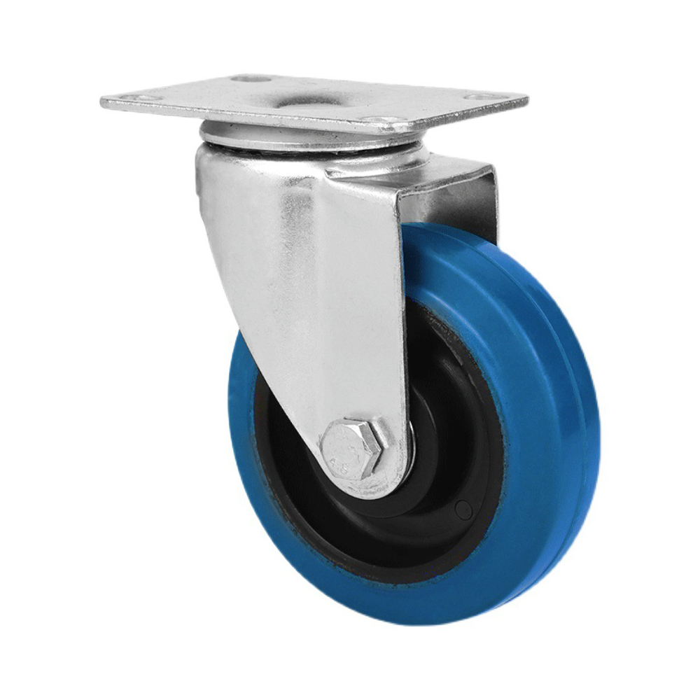 150 kg Kapacitet 100 mm Diamet&euml;r blu Tpr Rrot&euml; rrotulluese me kastor