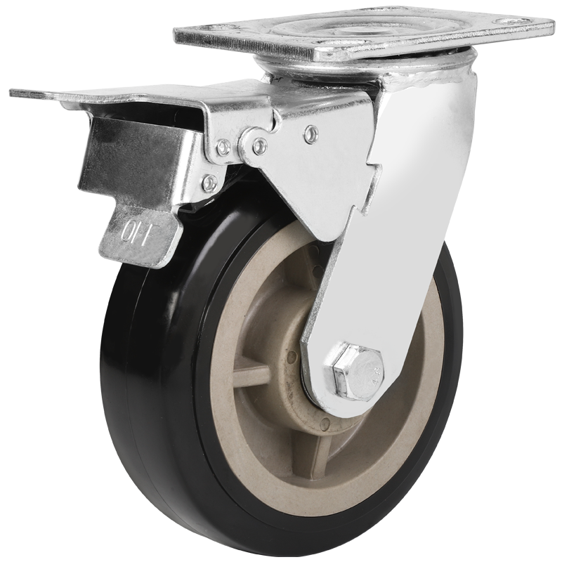 жорстке ПВХ колесо для важких умов експлуатації, чорне поліуретанове та пластикове серцевину