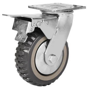 ลูกล้อเบรคอุตสาหกรรมหนัก 8 นิ้ว Scafolds ล้อเลื่อนสำหรับรถเข็น