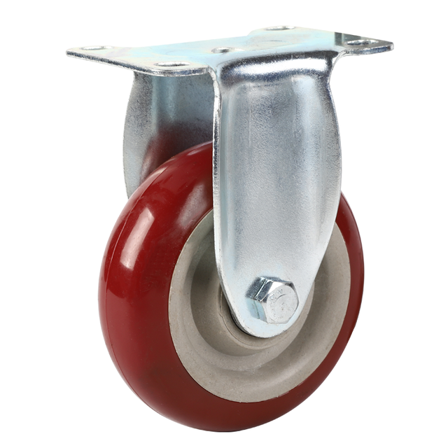 Červen&aacute; středn&iacute; dvojit&aacute; kuličkov&aacute; ložiska Červen&aacute; PVC/PU horn&iacute; deska s dvojit&yacute;mi brzdov&yacute;mi kolečky