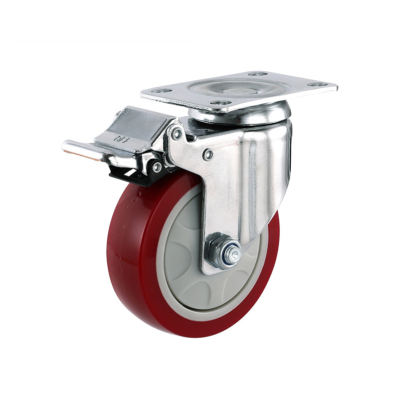 Ruote girevoli con rotazione di 360 gradi Ruote in gomma con piastra superiore