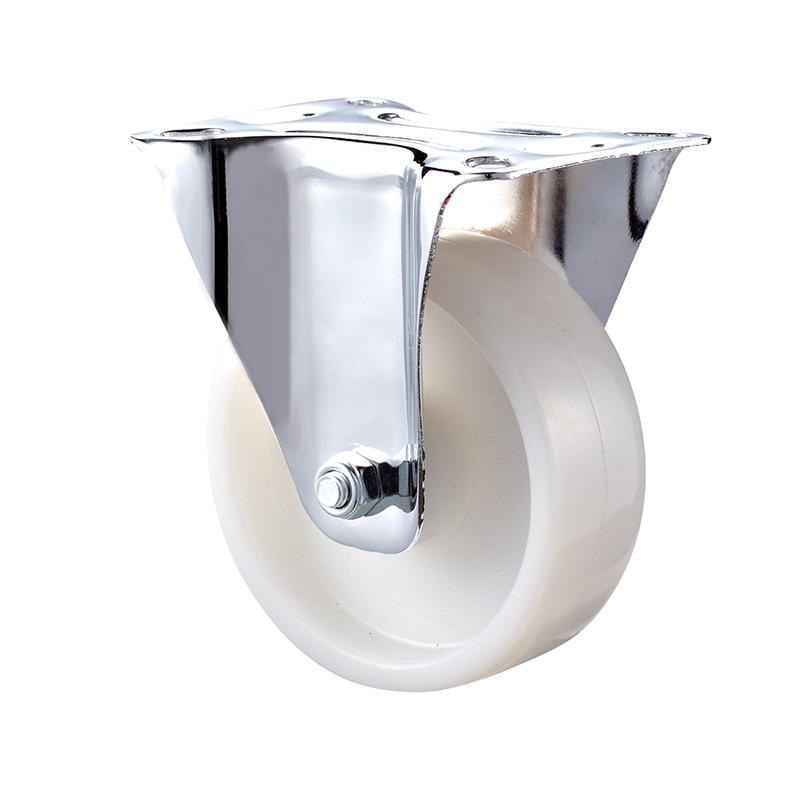 200 mm b&iacute;l&aacute; Brzdov&yacute; v&aacute;lec s polyamidov&yacute;m kolečkem &Oslash;