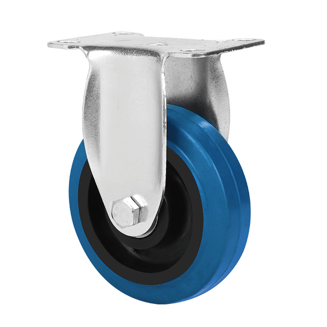 150kg Kapasidad 100mm Diameter Blue Tpr Swivel Castor Wheel