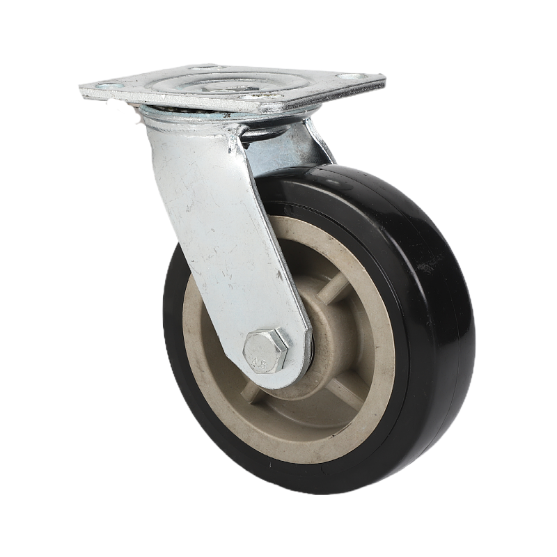 жорстке ПВХ колесо для важких умов експлуатації, чорне поліуретанове та пластикове серцевину