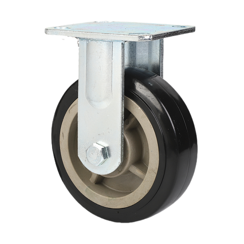 жорстке ПВХ колесо для важких умов експлуатації, чорне поліуретанове та пластикове серцевину